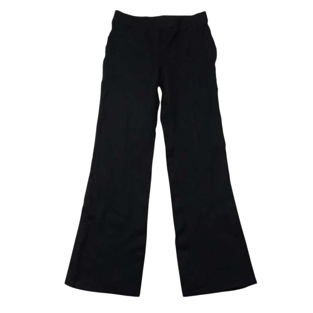 Quince Ultra-Stretch Ponte Bootcut Pants Women M Petite Black Rayon Blend